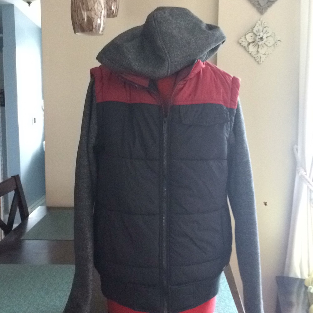Zoo York puffer vest hoodie